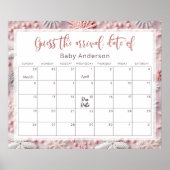 Pink & Silver Sneeuwvlokken Raad het Poster van de (Voorkant)