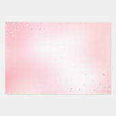 Pink Silver Sparkle Confetti Christmas Inpakpapier Vel (Voorkant 3)