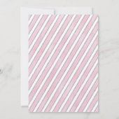 Pink Silver Woodland Onederland First Birthday Inv Kaart (Achterkant)