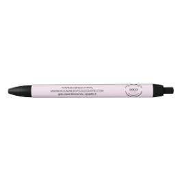 Pink Simple Business logo en contactgegevens Aange Zwarte Inkt Pen