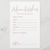 Pink Simple Modern Script Afstuderen advies en wen (Voorkant)