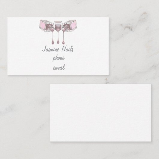 Pink Simple Visitekaartje (Voorkant / Achterkant)