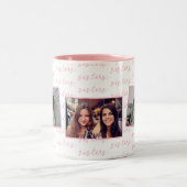 Pink Sisters Aangepaste foto's Tweekleurige Koffiemok (Center)