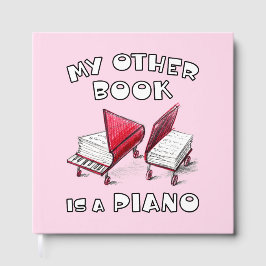 Pink Sketched Mijn andere boek is een piano gasten