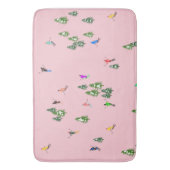 Pink Skiers Ski openingsfeestdag kerstavond Badmat (Voorkant Verticaal)