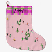 Pink Skiers Ski openingsfeestdag kerstavond Grote Kerstsok (Voorkant)