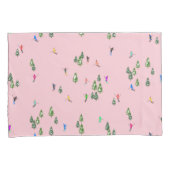 Pink Skiers Ski openingsfeestdag kerstavond Kussensloop (Voorkant-Rechts)