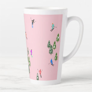 Pink Skiers Ski openingsfeestdag kerstavond Latte Mok