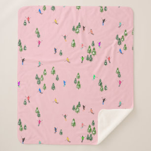 Pink Skiers Ski openingsfeestdag kerstavond Sherpa Deken