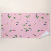 Pink Skiers Ski openingsfeestdag kerstavond Strandlaken (Voorkant)