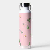 Pink Skiers Ski Skiing Waterfles (Voorkant)