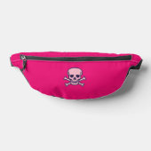 Pink Skull fuchsia fanny pack Heuptasje (Liggend)