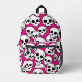 Pink Skull Pattern Backpack Bedrukte Rugzak (Voorkant)
