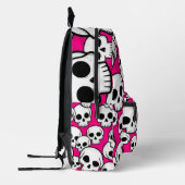 Pink Skull Pattern Backpack Bedrukte Rugzak (Links)