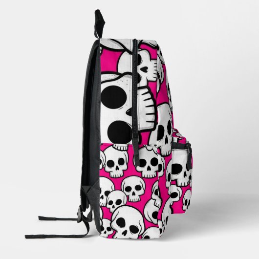Pink Skull Pattern Backpack Bedrukte Rugzak (Links)