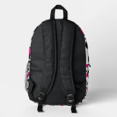 Pink Skull Pattern Backpack Bedrukte Rugzak (Achterkant)