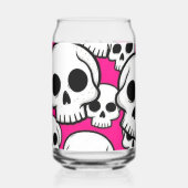 Pink Skull Pattern Blikvorm Glas (Voorkant)