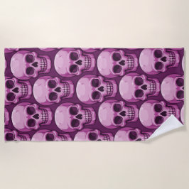 Pink Skull Pattern – Bold Repeating Design Strandlaken