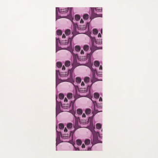 Pink Skull Pattern – Bold Repeating Design Yogamat
