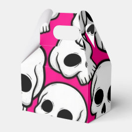Pink Skull Pattern Favor Box Bedankdoosjes