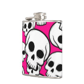 Pink Skull Pattern Flask Heupfles (Links)