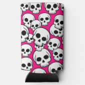 Pink Skull Pattern Foam Can/Bottle Cooler (Achterkant)