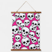 Pink Skull Pattern Hangend Wandkleed (Voorkant)