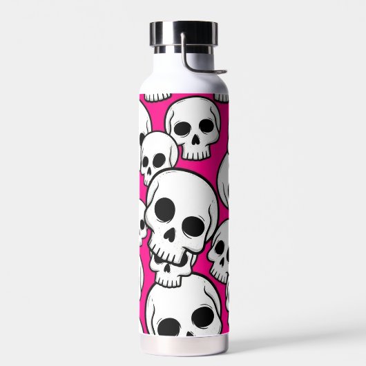 Pink Skull Pattern Insulated Bottle Waterfles (Links)