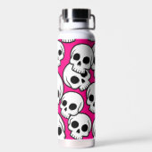 Pink Skull Pattern Insulated Bottle Waterfles (Achterkant)