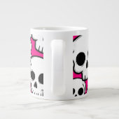 Pink Skull Pattern Jumbo Specialty Mug Grote Koffiekop (Achterkant)