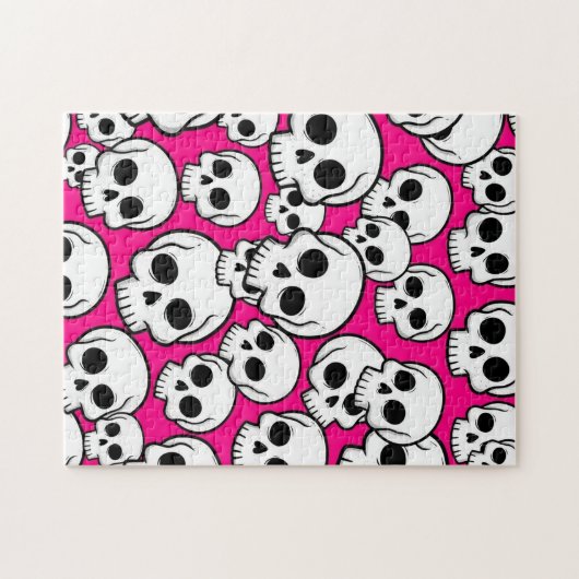 Pink Skull Pattern Legpuzzel (Horizontaal)