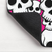 Pink Skull Pattern Mousepad Muismat (Hoek)