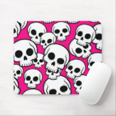 Pink Skull Pattern Mousepad Muismat (Met muis)