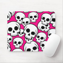 Pink Skull Pattern Mousepad Muismat