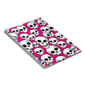 Pink Skull Pattern Notitieboek (Rechterzijde)