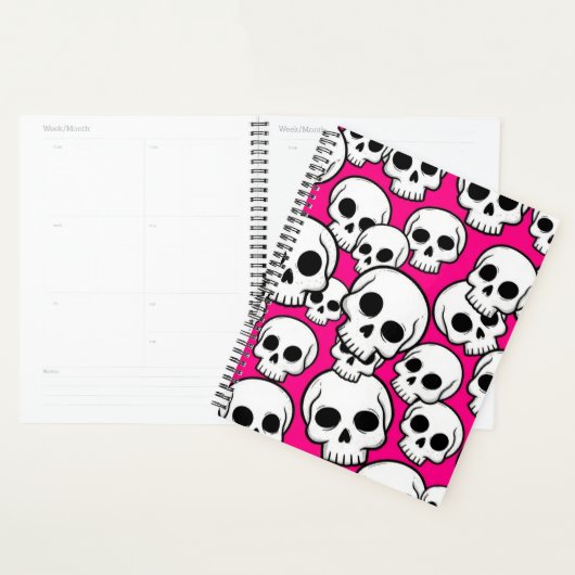 Pink Skull Pattern Planner (Display)