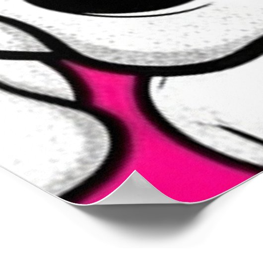 Pink Skull Pattern Poster (Hoek)