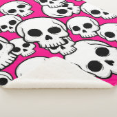 Pink Skull Pattern Sherpa Blanket Sherpa Deken (3/4)