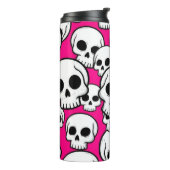 Pink Skull Pattern Thermal Tumbler Thermosbeker (Gedraaid links)