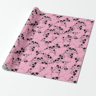 PINK SKULLS WRAPPING PAPIER