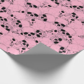 PINK SKULLS WRAPPING PAPIER (Hoek)