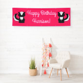 Pink Skunk verjaardagsfeestje Spandoek (Insitu)