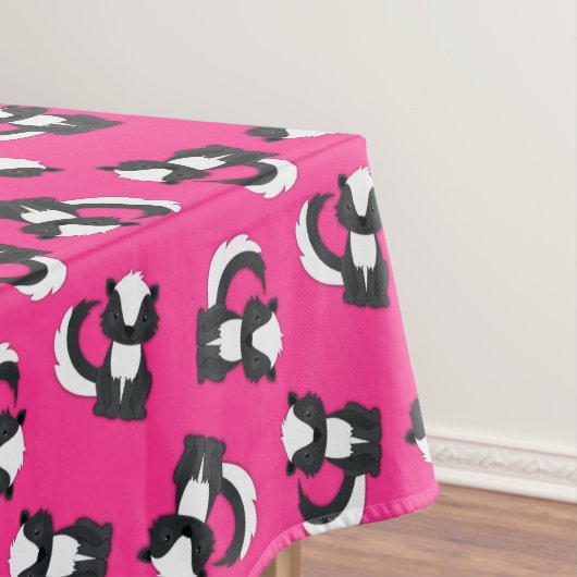 Pink Skunk verjaardagsfeestje Tafelkleed (Voorbeeld)