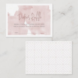 Pink Sky Baby shower Luier Raffle Ticket Informatiekaartje