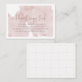 Pink Sky Baby shower Neem een boek mee Informatiekaartje
