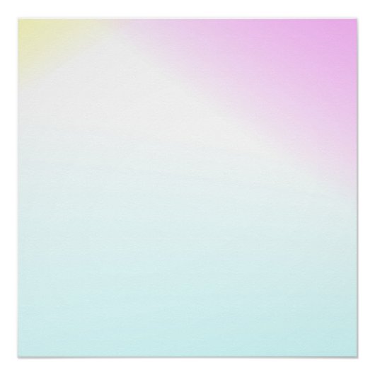 Pink & Sky Blue Modern Gradient Art Wall Poster (Voorkant)