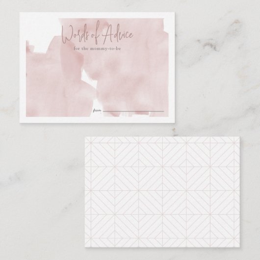 Pink Sky Cloud 9 Meisje Baby shower Advies Informatiekaartje (Voorkant / Achterkant)