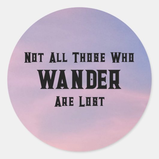 Pink Sky en Quote Sticker (Voorkant)