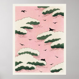 Pink Sky Shin Bijutsukai Japanse kunst Poster