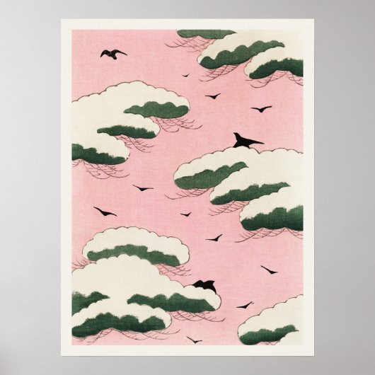 Pink Sky Shin Bijutsukai  Japanse kunst Poster (Voorkant)